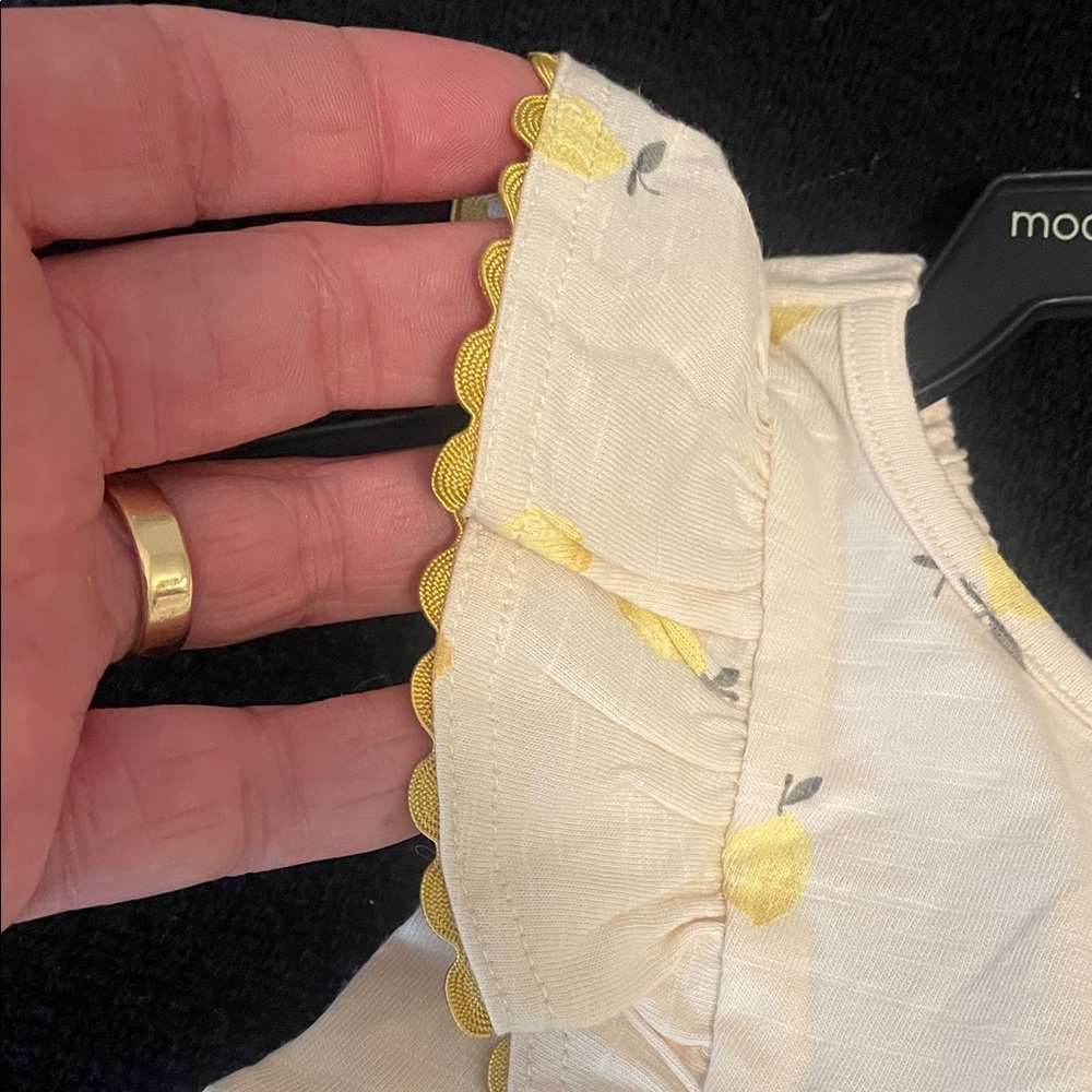 Gerber Baby Dress with lemons linen feel nwt - Picture 4 of 12